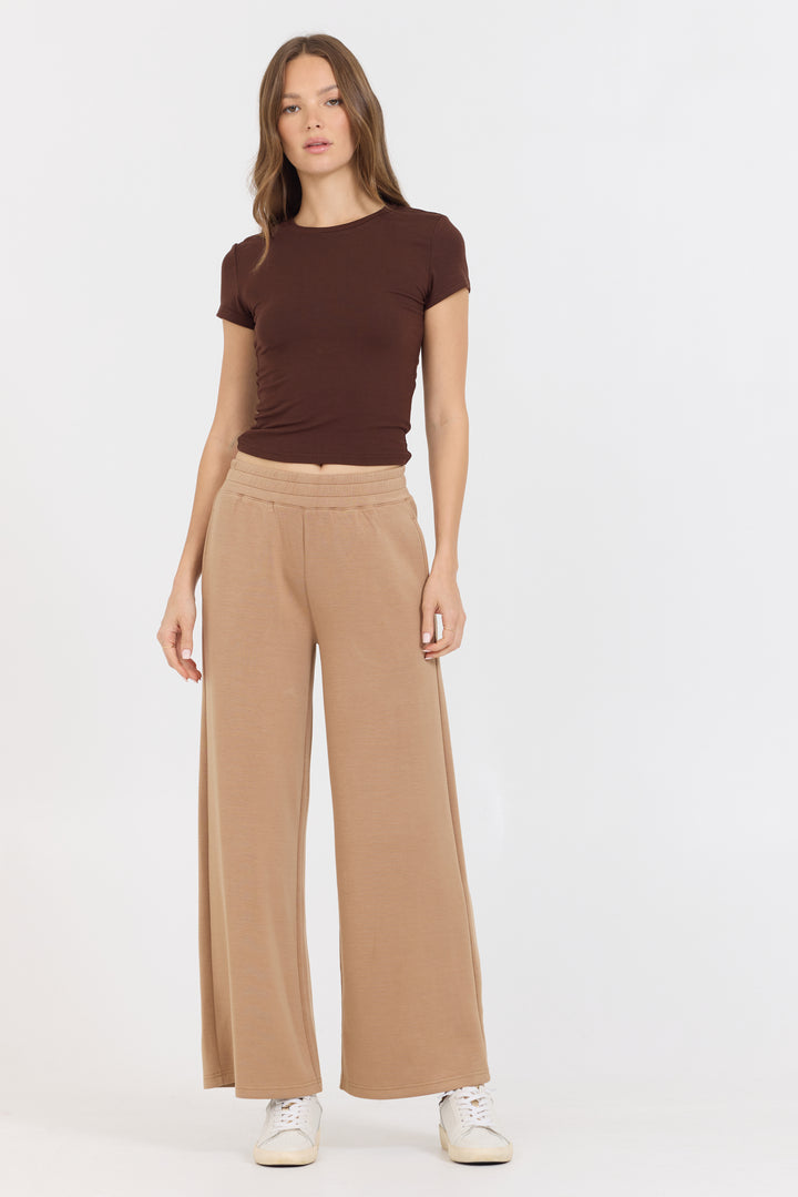 Cloud Fleece Flare Pant in Caramel