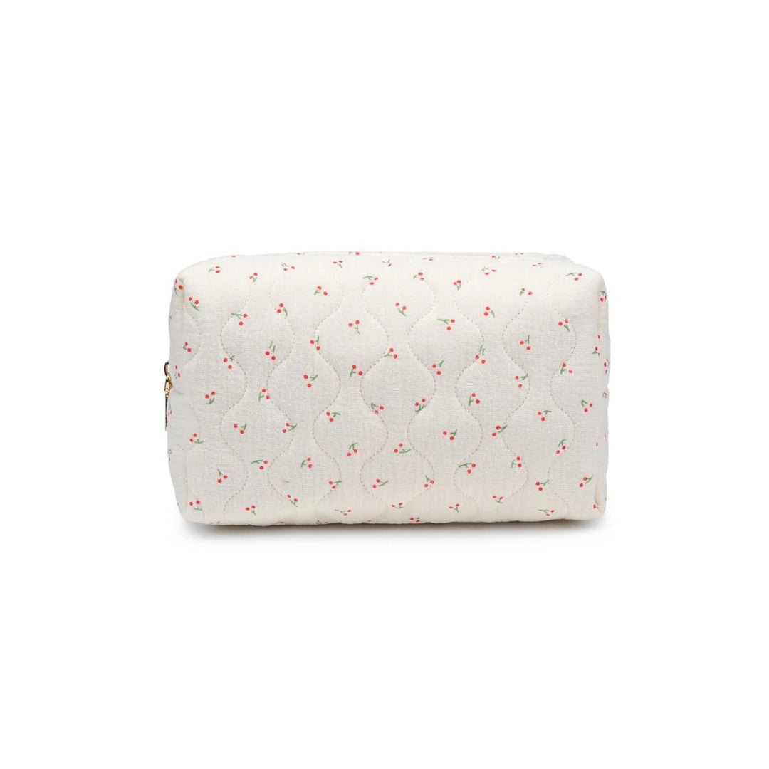 Cherry Quilted Keeper Pouch