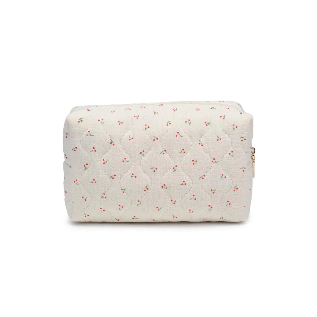 Cherry Quilted Keeper Pouch