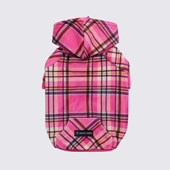 Pink Plaid Hoodie