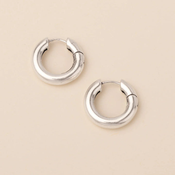 Stellar Hoops in Silver