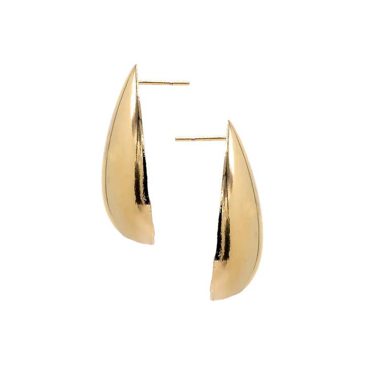 Chunky Teardrop Earrings in Gold