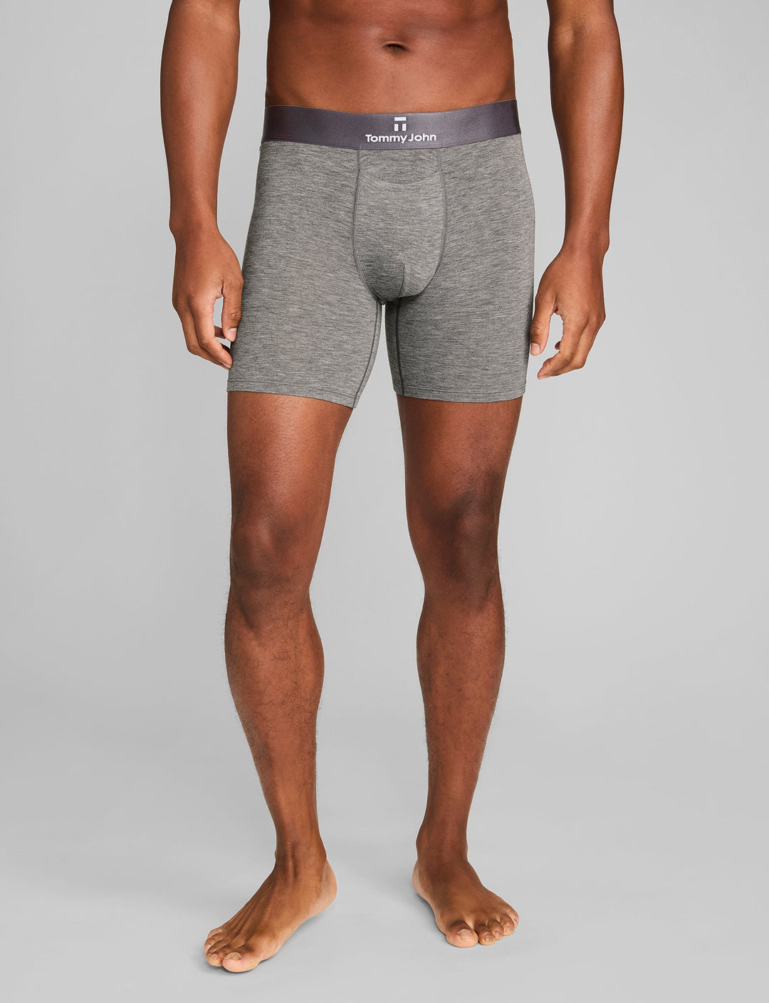 Second Skin 6" Boxer Brief in Heather Grey