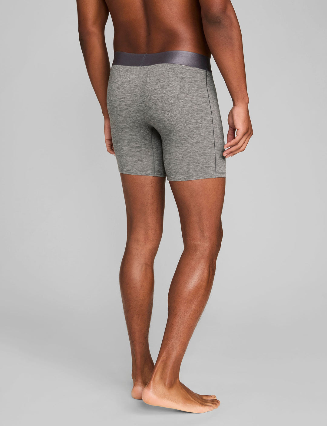 Second Skin 6" Boxer Brief in Heather Grey