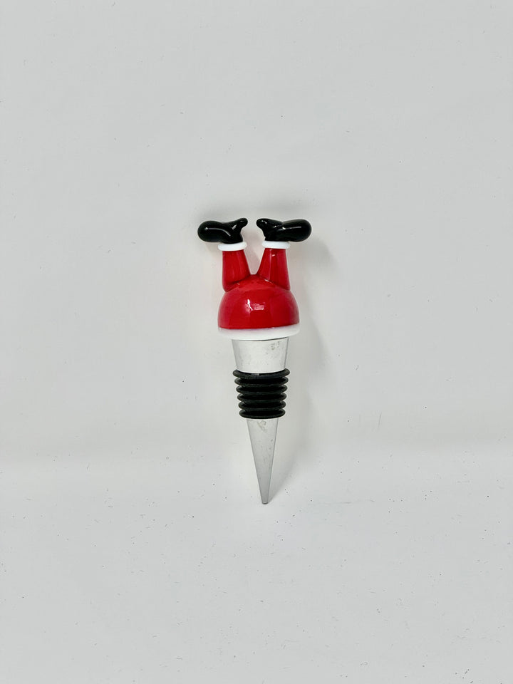 Holiday Glass Wine Stopper