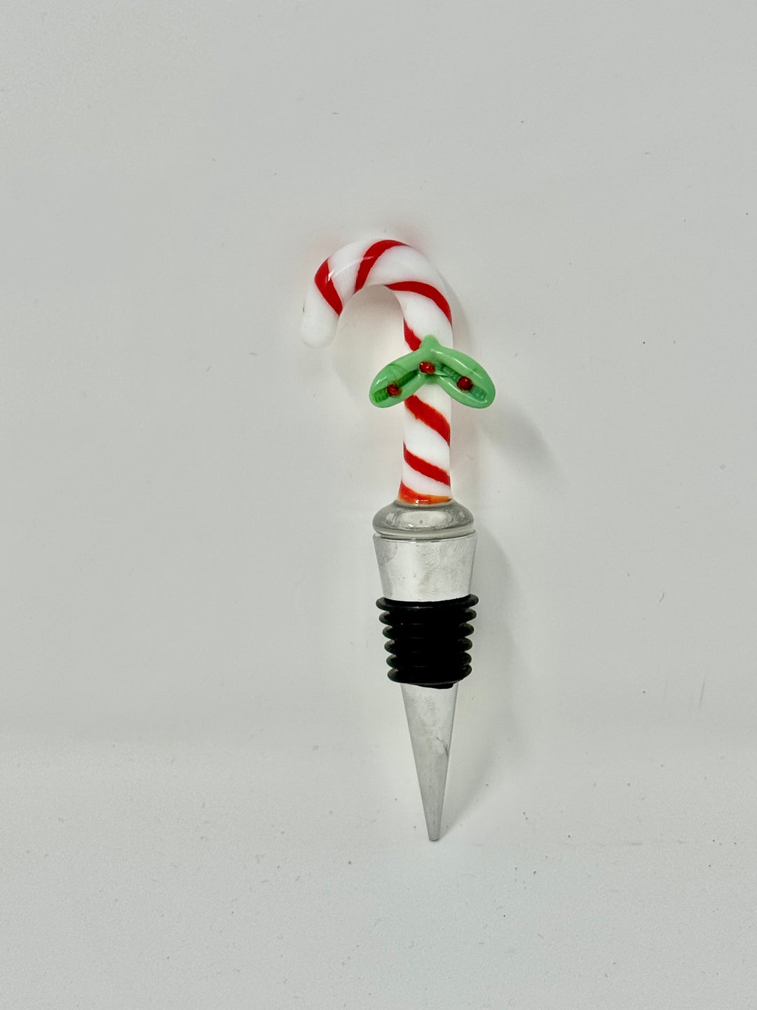 Holiday Glass Wine Stopper