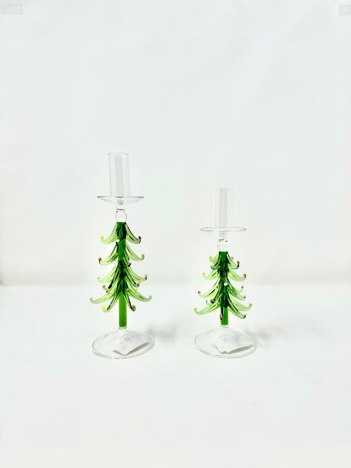 Glass Tree Taper Holder