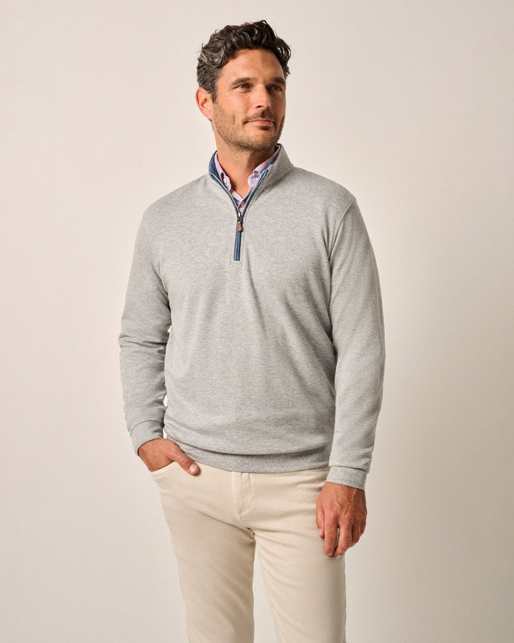 Sully 1/4 Zip Pullover in Light Gray