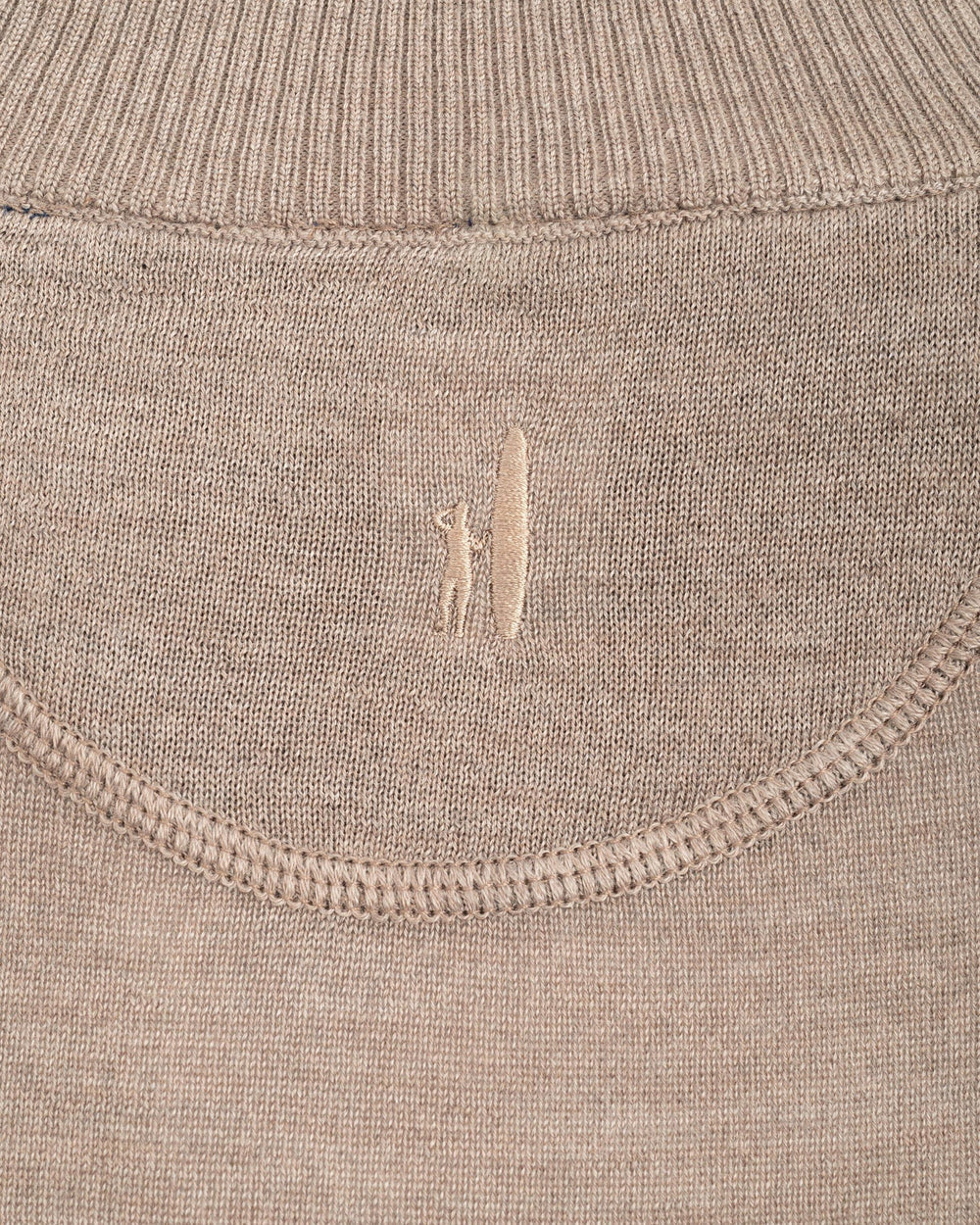 Baron 1/4 Zip Pullover Sweater in Oatmeal