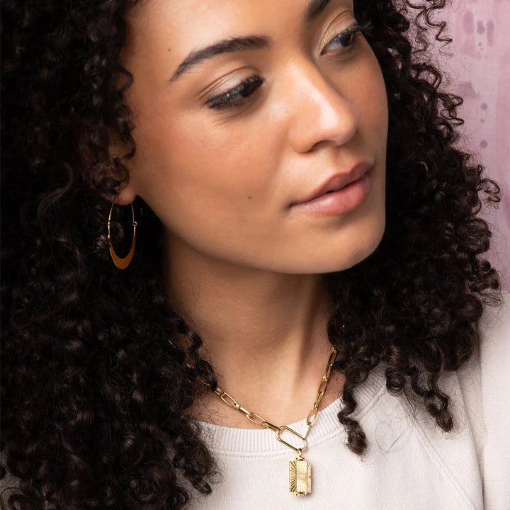 Positive Energy Stella Necklace in Pyrite Gold