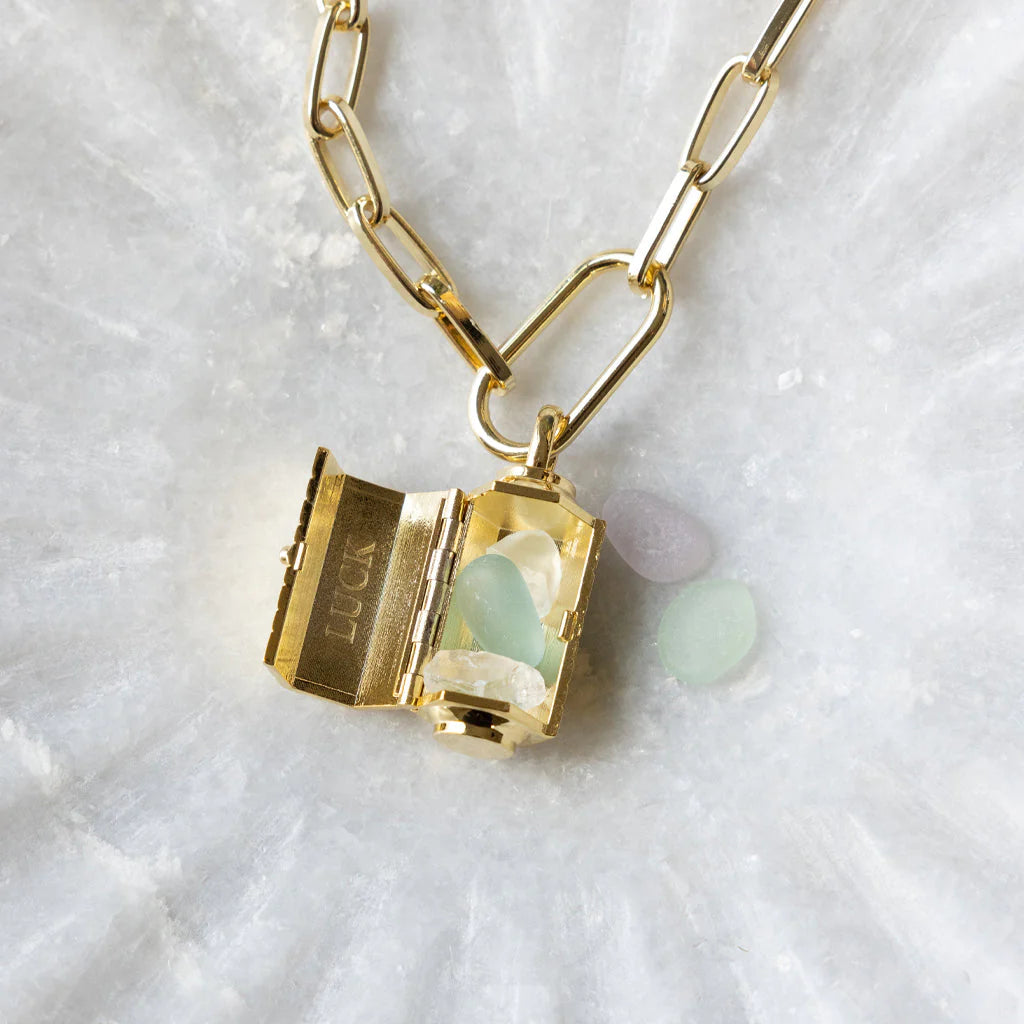 Positive Energy Stella Necklace in Pyrite Gold