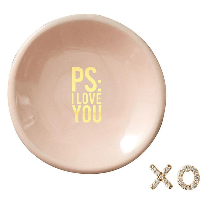 "PS: I Love You" Earrings & Tray Set