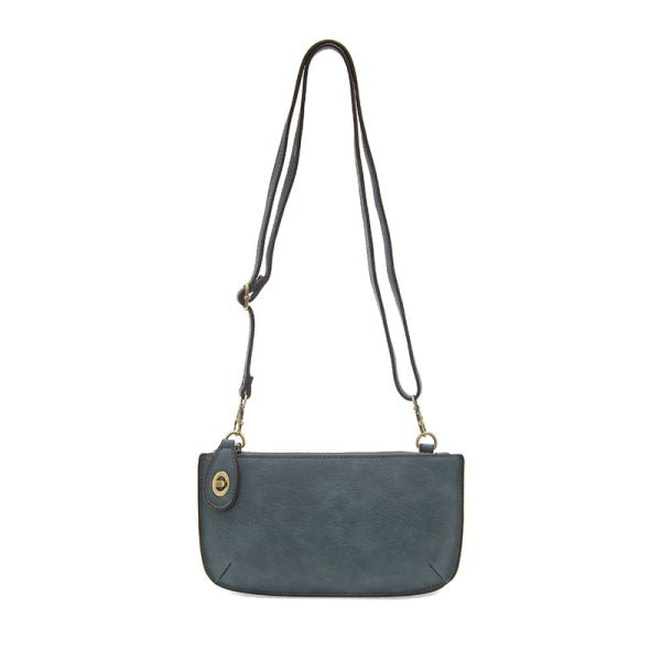 Mini Crossbody Wristlet in Washed Denim