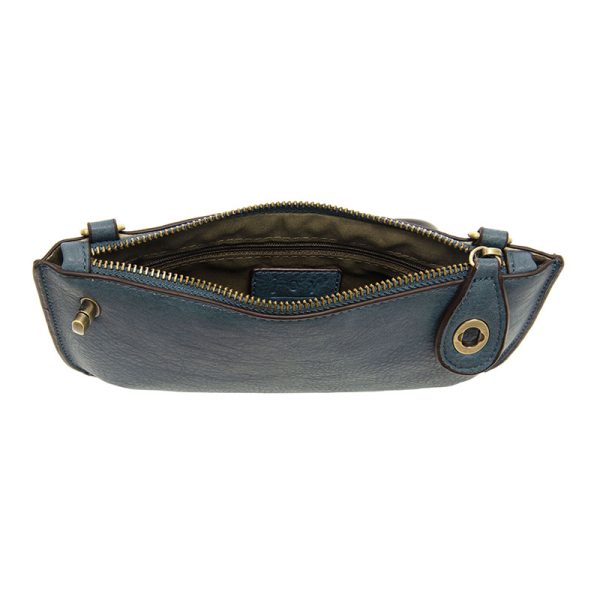 Mini Crossbody Wristlet in Washed Denim