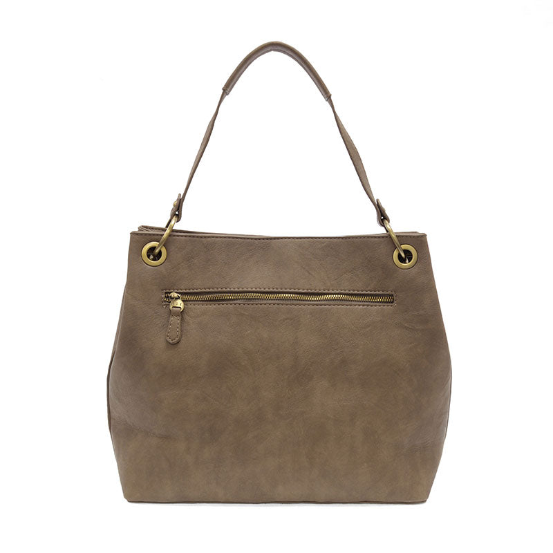 Jem Bucket Shoulder Bag in Dark Taupe