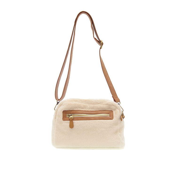 Ginny Faux Fur Crossbody in Ivory