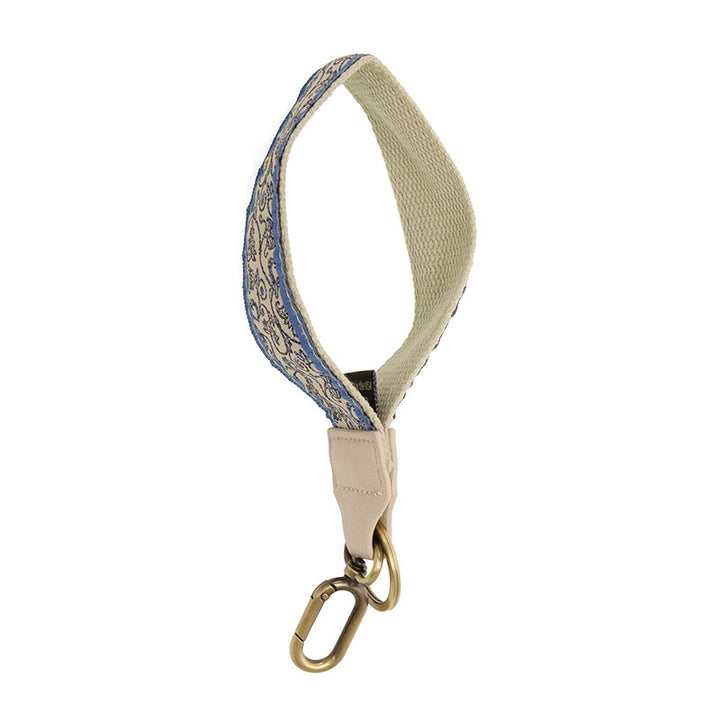 Blue Toile Vineyard Keychain