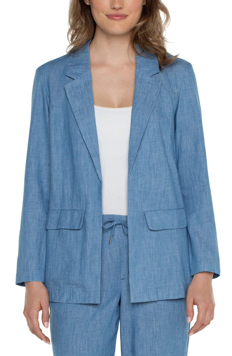 Boyfriend Blazer in Chambray