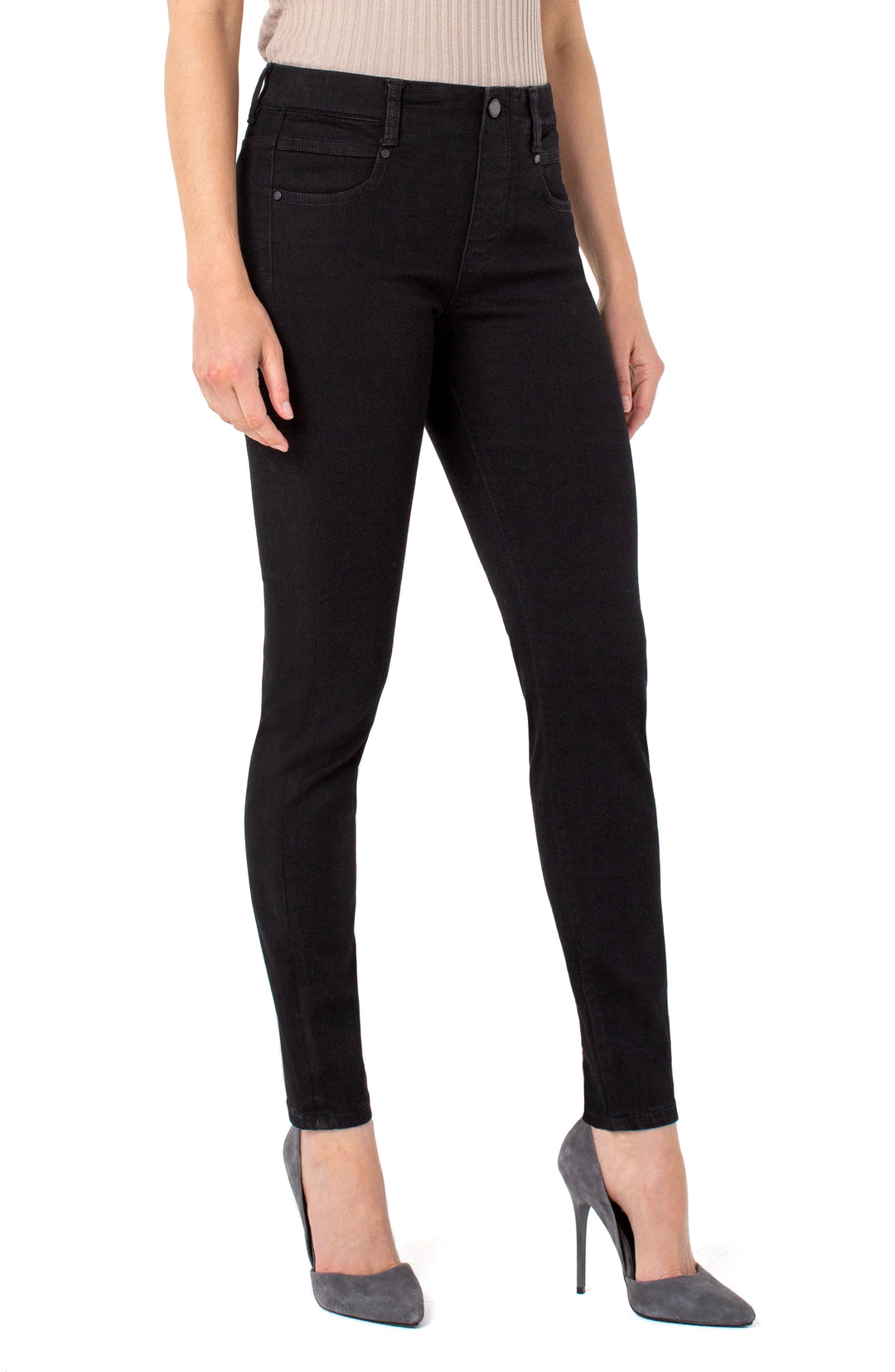 Gia Glider Skinny in Black Rinse