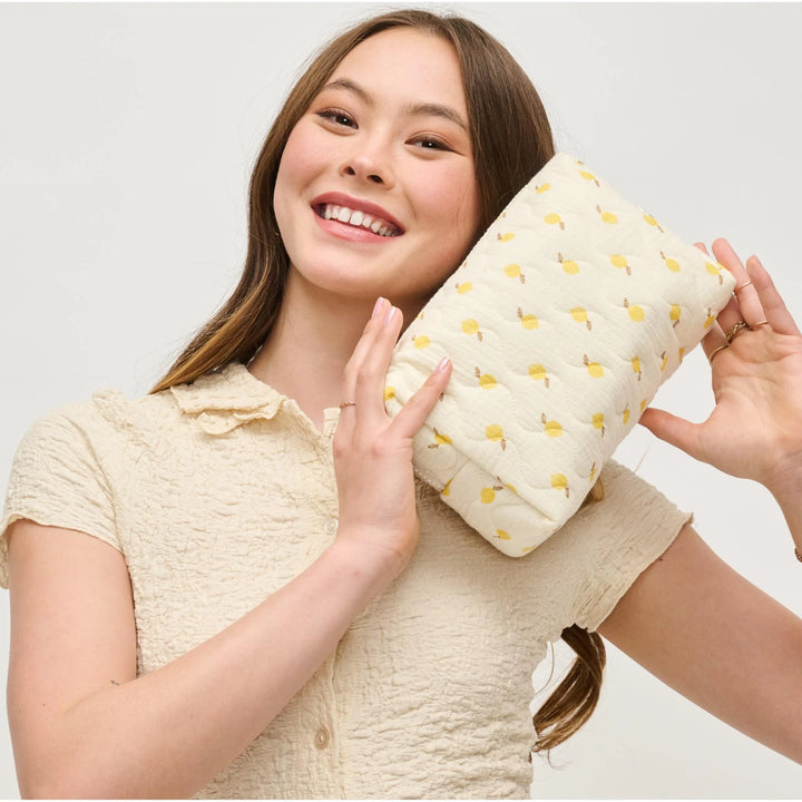 Lemon Quilted Keeper Pouch