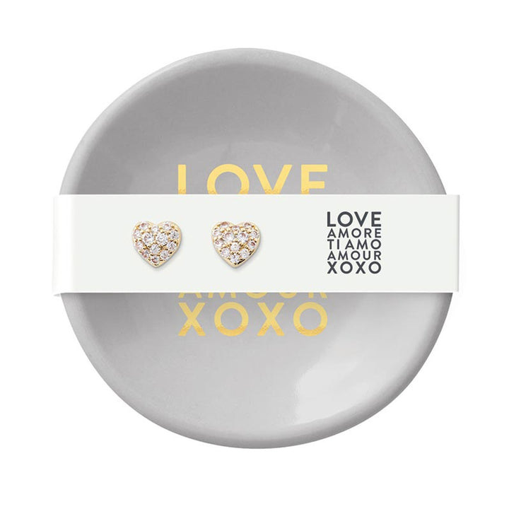 Earrings & Tray Set - Love Amore