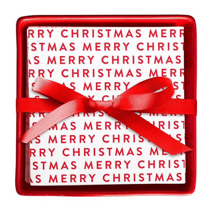 "Merry Christmas" Tray & Napkin Set