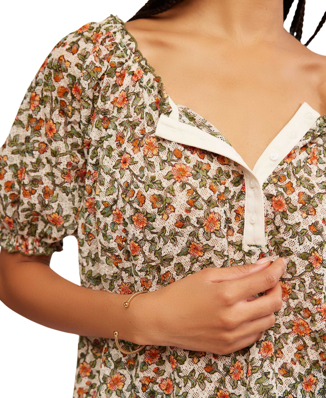 Astra Peasant Top in Daisy