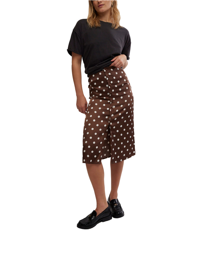 Analise Printed Midi Skirt in Pinecone