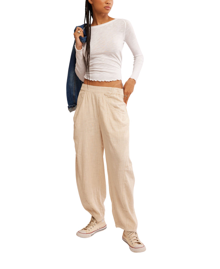 High Road Pull on Barrel Pants in Birch