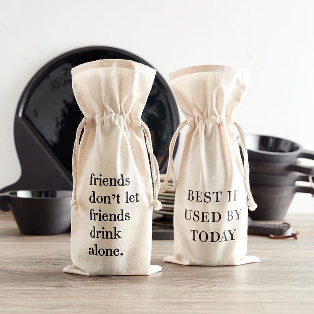 "Drink Alone" Wine Bag