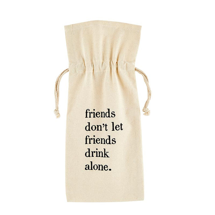 "Drink Alone" Wine Bag