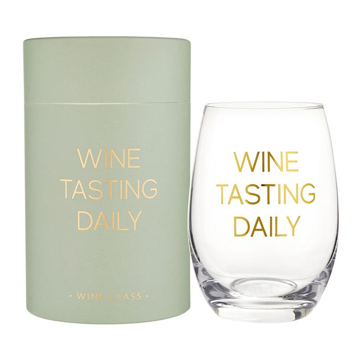 "Wine Tasting Daily" Wine Glass