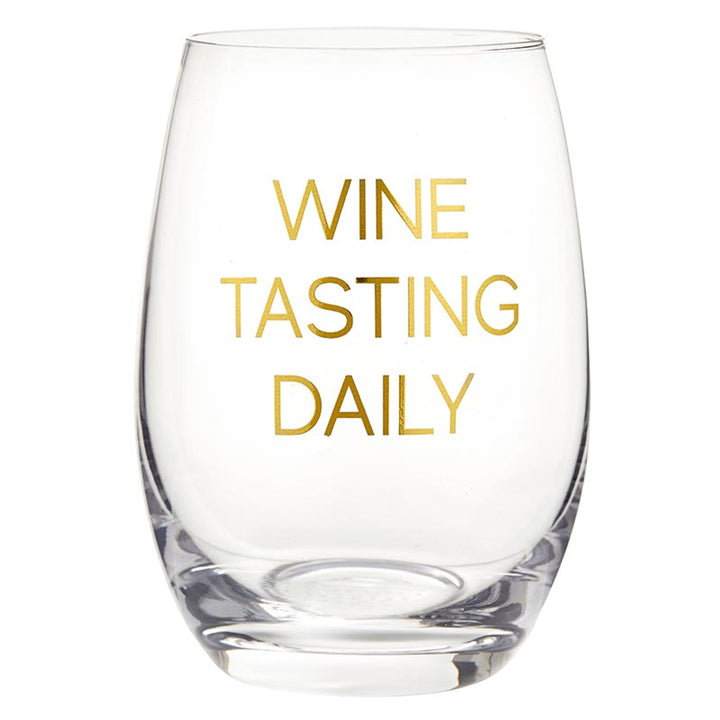 "Wine Tasting Daily" Wine Glass