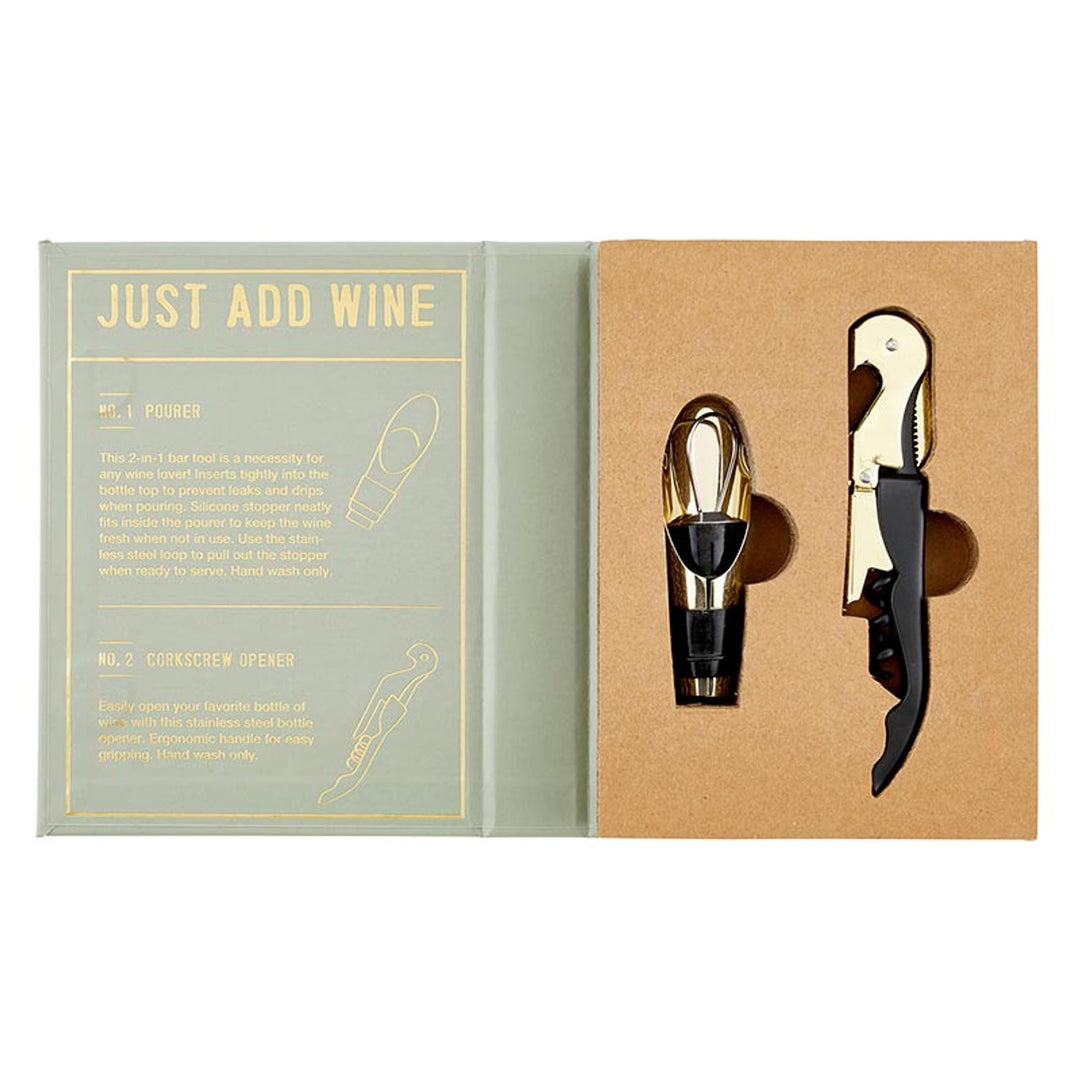 Wine Serving Set Book Box