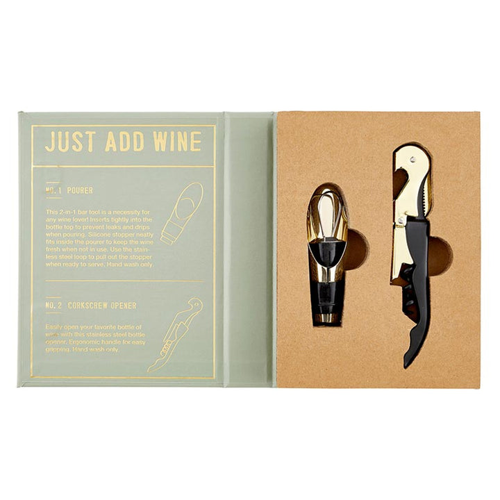 Wine Serving Set Book Box