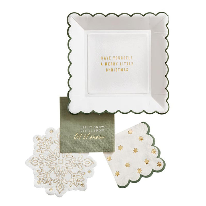 Snowflake Cocktail Paper Napkins