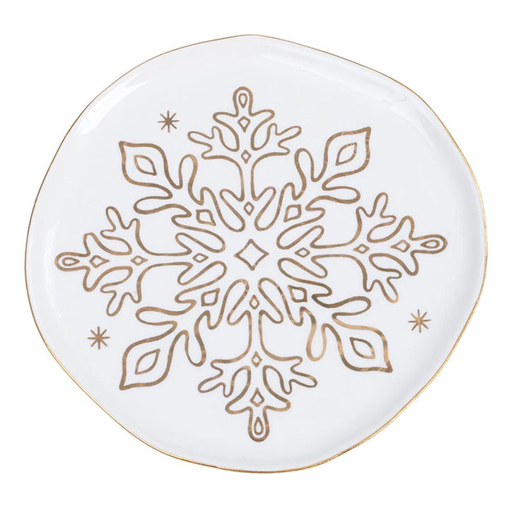 Ceramic Snowflake Plate