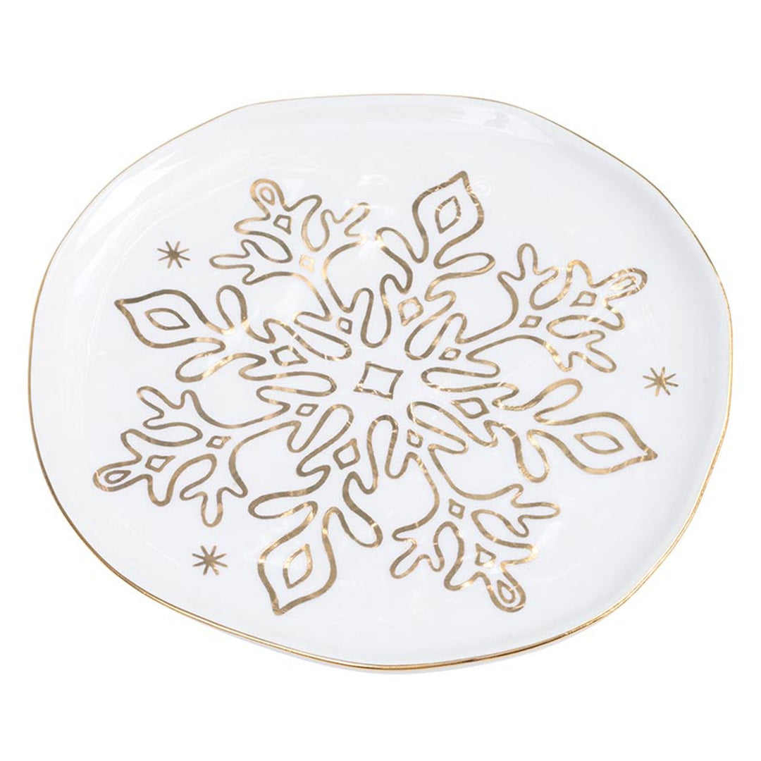 Ceramic Snowflake Plate