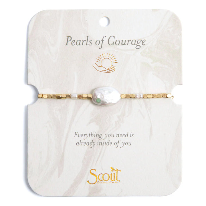 Courage Affirmation Bracelet in Gold