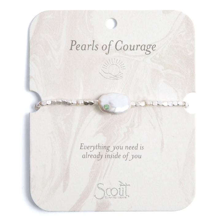 Courage Affirmation Bracelet in Silver