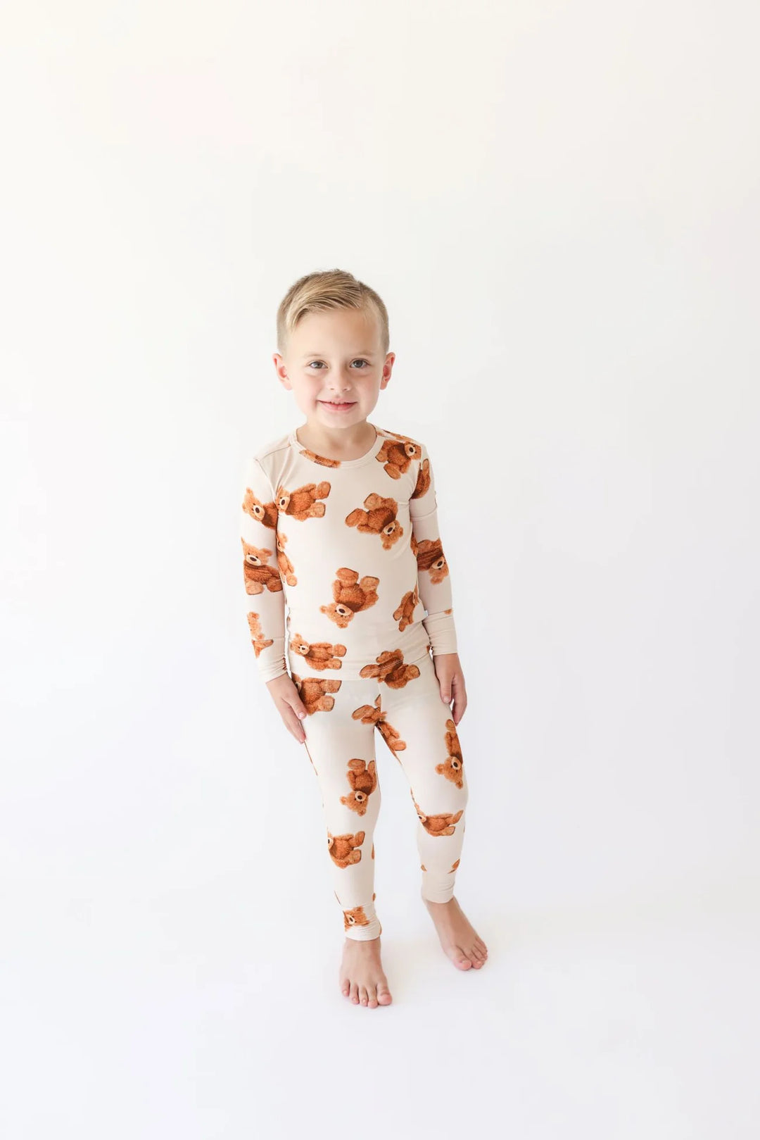 Long Sleeve Basic Pajama in Teddy Freddy