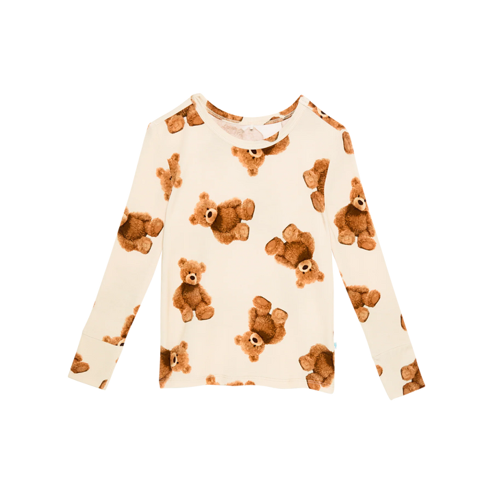 Long Sleeve Basic Pajama in Teddy Freddy