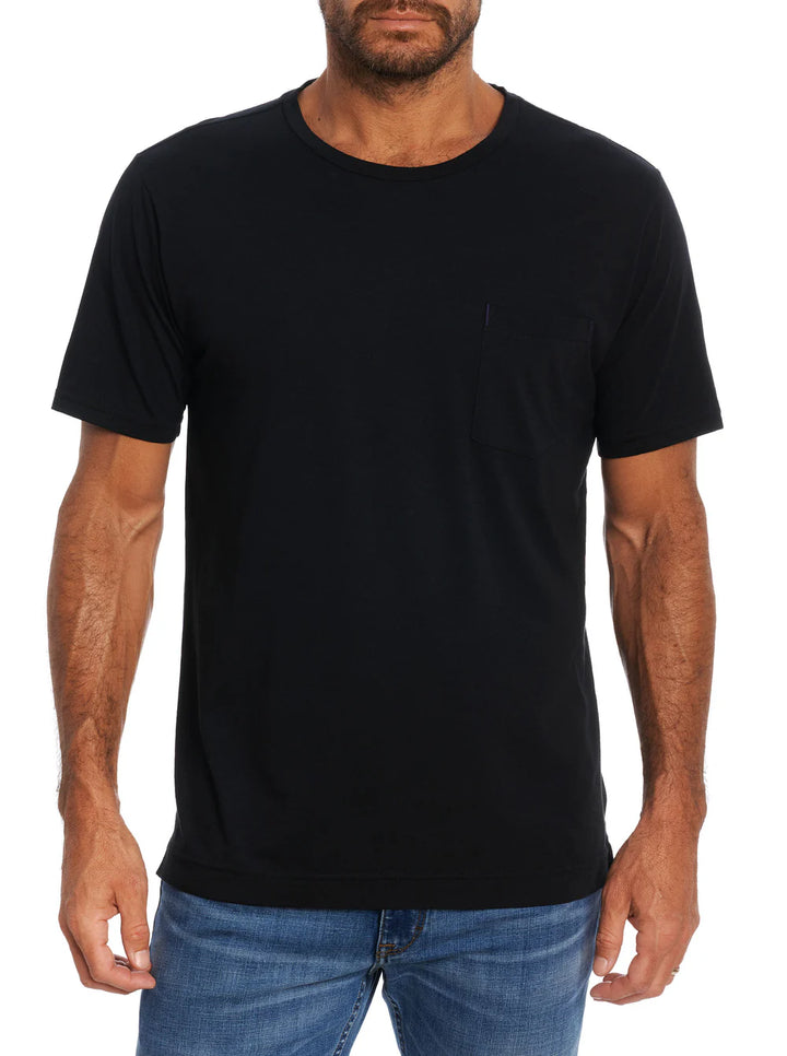 Myles Short Sleeve Knit Shirt in Black - Madison's Niche 