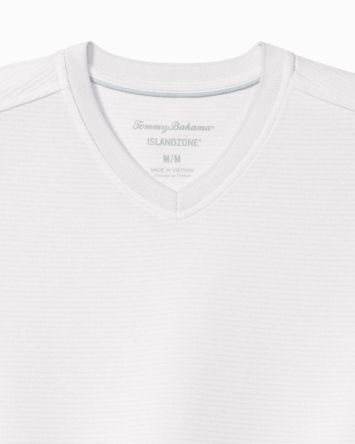 Coastal Crest V Neck in White | D.K. Brothers – Madison's Niche