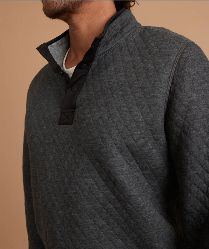 Corbet Reversible Pullover in Heather Grey & Charcoal