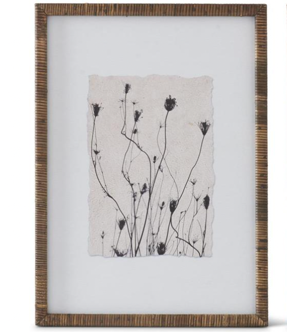 Rattan Frame Botanical Print