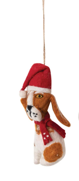 Wool Felt Dog Ornament