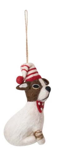 Wool Felt Dog Ornament