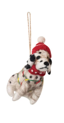 Wool Felt Dog Ornament