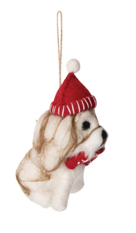 Wool Felt Dog Ornament